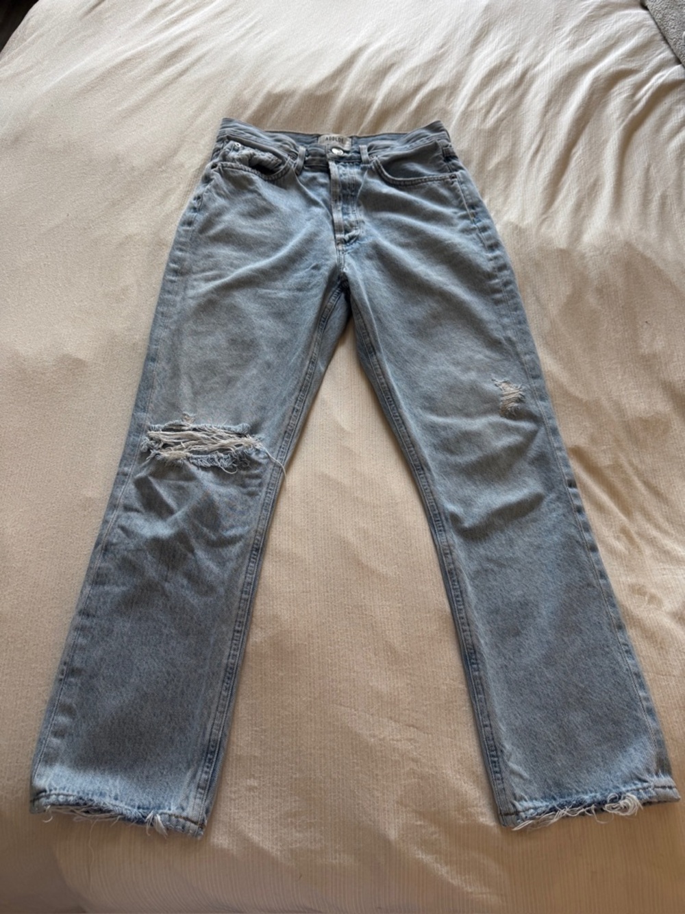 Agolde Light Blue Straight Leg Jeans